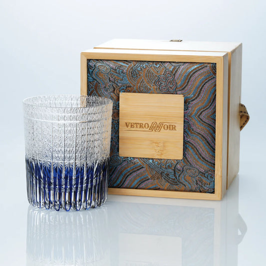Shion Purple Edo Kiriko Whiskey Glass – Hand-Cut Crystal Tumbler