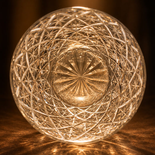 Clear Diamond Star K9 Crystal Whiskey Glass – Hand-Cut Crystal Tumbler