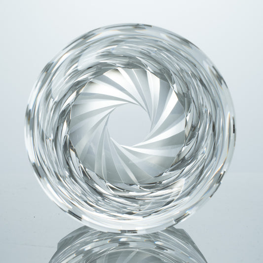 Frosted Lotus K9 Crystal Whiskey Glass – Hand-Cut Crystal Tumbler