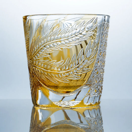 Phoenix Edo Kiriko Whiskey Glass – Hand-Cut Crystal Tumbler