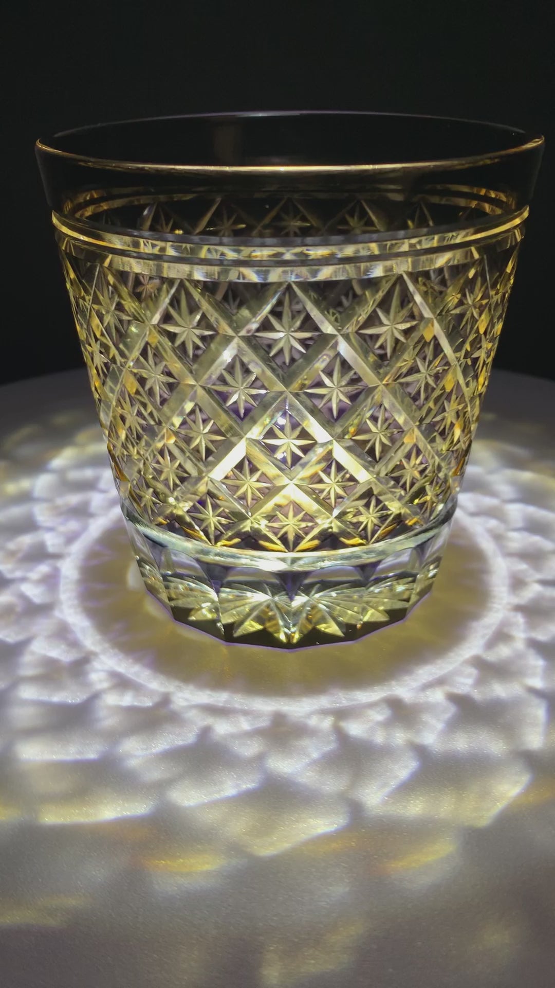 Amethyst Star Lattice Edo Kiriko Whiskey Glass – Hand-Cut Crystal Tumbler