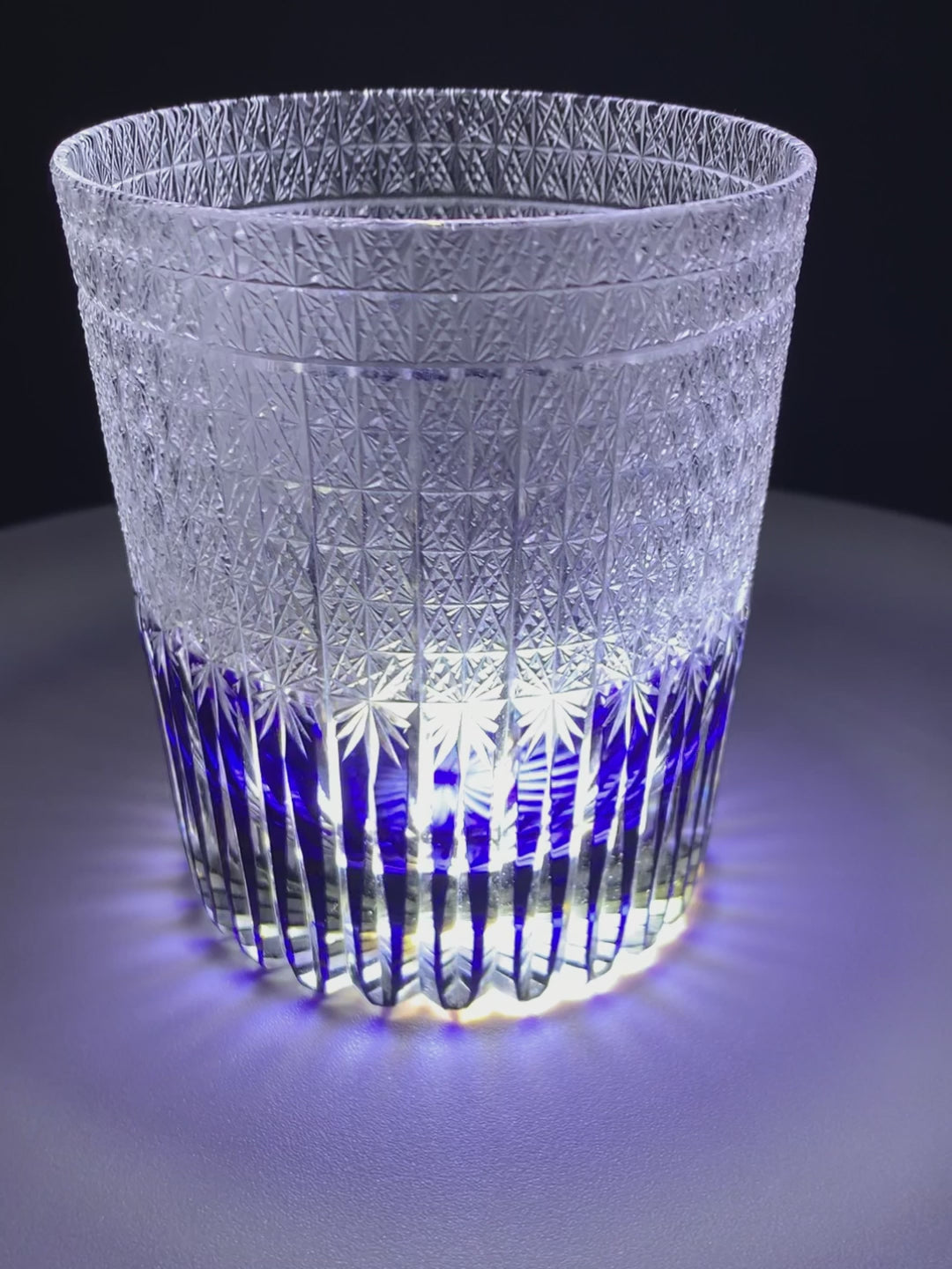 Shion Purple Edo Kiriko Whiskey Glass – Hand-Cut Crystal Tumbler